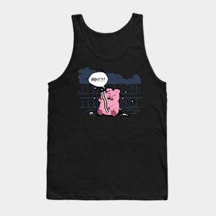 Funny Bacon Crying Pig Cartoon Gift For Bacon Lovers Tank Top